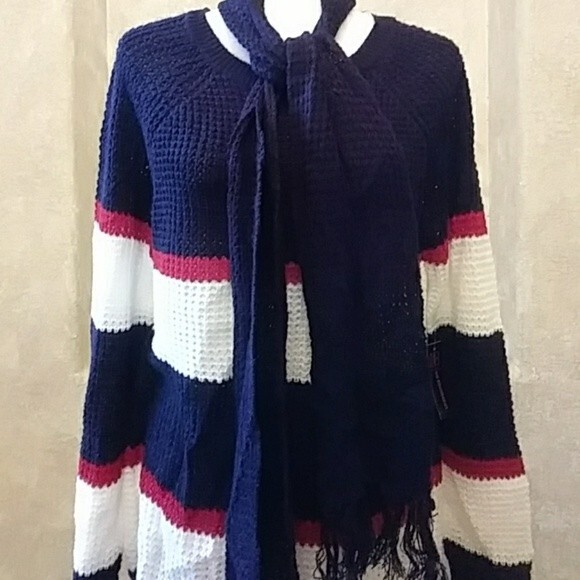 Oversized Tunic Sweater with Scarf Sz XXL  … - Picture 4 of 8